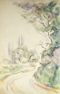 蜿蜒的道路，c.1900-06 作者 保罗·塞尚